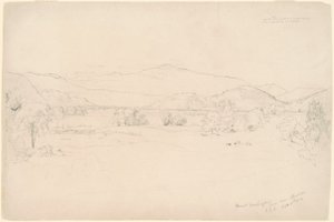 Estudo para "Vista de Mt. Washington" de Jasper Francis Cropsey