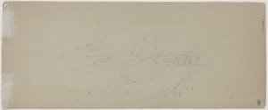 Vista de uma montanha [verso] de Jasper Francis Cropsey
