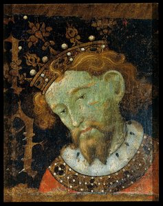 Alphonse III des Asturies, dit Le Grand - Alfonso III (1265-1291), Rei de Aragão - Peinture de Jaume (Jaime) Mateu (1382-1452) - 1427 - Tempera no painel - 56,5x45,2 - Museu Nacional d