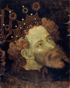 Pedro IV de Aragão, conhecido como o Cerimonioso - Pedro IV (1319-1387), Rei de Aragão - Pintura de Jaume (Jaime) Mateu (1382-1452) - 1427 - Tempera em painel - 56,3x45,3 - Museu Nacional d