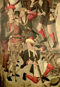 O Martírio de São Vicente, detalhe de Daciano e os carrascos