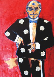 Provence, 2008 (técnica mista sobre papel para aguarela montado num painel com receita no verso)
