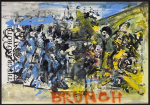 The Execution Of History, 2010 (técnica mista sobre papel para aguarela montado em painel com receita no verso) de Jay Batlle