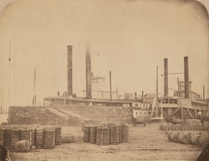 O navio a vapor Magnolia no porto de Nova Orleães, 1858-1861 (foto) de Jay Dearborn Edwards