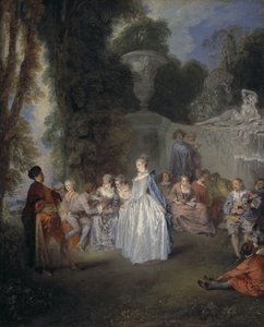 Festividades venezianas de Jean-Antoine Watteau
