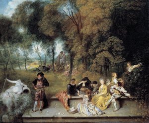 Prazeres do amor de Jean-Antoine Watteau