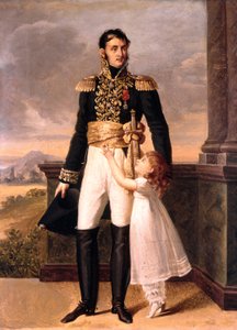 General Junot e a sua filha Josephine, c. 1805 (pintura) de Jean Baptiste (attr. to) Isabey