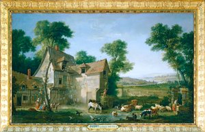 Der Bauernhof von Jean-Baptiste (school of) Oudry