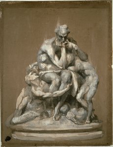 Estudo para a escultura &39;Ugolino e seus filhos&39; de Jean Baptiste Carpeaux