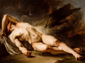 O Heitor Adormecido (óleo sobre tela) de Jean-Baptiste Deshays