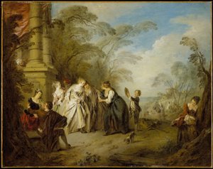 A cartomante de Jean-Baptiste Joseph Pater