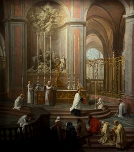 A missa do cónego Antoine de La Porte, cerca de 1710 (óleo sobre tela)