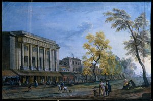 O teatro italiano em Paris. Pintura de Jean Baptiste Lallemand de Jean Baptiste Lallemand