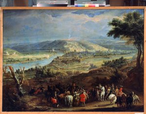 O cerco de Namur em 1692 (O Cerco de Namur em 1692). Cerco da cidade por Luís XIV e Vauban de 29 de maio a 30 de junho de 1692. Pintura de Jean-Baptiste Martin (Jean Baptiste Martin