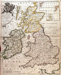 Mapa dos reinos da Inglaterra, Escócia e Irlanda (Grã-Bretanha) (Gravura