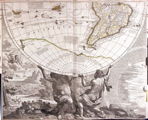 Mapa do hemisfério sul