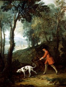 O Caçador com um Tufter sobre Trela, c.1727 (óleo sobre tela) de Jean Baptiste Oudry
