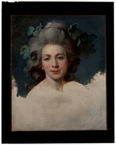 Retrato de uma senhora (Cabeça de uma mulher disfarçada de bacante, um retrato inacabado) de Jean Baptiste Regnault