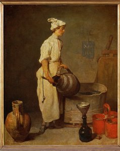 Le garcon cabaretier (pintura sobre tela) de Jean-Baptiste Simeon Chardin
