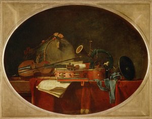Les attributs de la music civile - Os atributos da música civil, supraporte para o Chateau de Bellevue ...