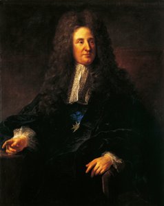Retrato de Jules Hardouin Mansart (1646-1708), arquitecto francês, figura de proa da arquitectura barroca francesa, Pintura de Jean-Francois Millet (1814-1875) de Jean Francois Millet