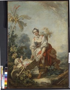 As Alegrias da Maternidade (óleo sobre tela) de Jean Honore Fragonard