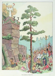 Festival Druid em Maennelstein, Alsácia, ilustração de 