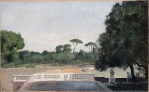 Jardins da Villa Borghese vistos da Villa Medici em Roma, entre 1859 e 1860 (óleo)