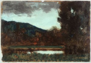 Paisagem da Alsácia, crepúsculo, entre 1879 e 1888 (óleo)