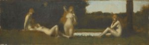 Ninfas a sair do banho, depois de 1877 (óleo sobre tela)