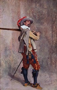 Um mosqueteiro da época de Luís XIII da França de Jean-Louis Ernest (after) Meissonier