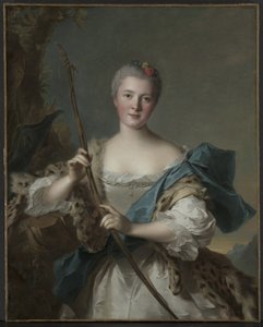 Retrato de uma mulher como Diana de Jean-Marc Nattier