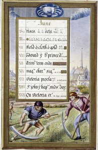 Calendário de Junho e sinal de Cancro - em "Hours d