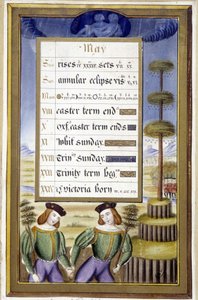 May: Árvore do Maio (Gemeaux) - fac-símile das Horas de Ana de Bretanha, de Jean Bourdichon