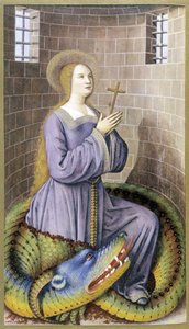 Santa Margaret, depois de Jean Bourdichon, "As Horas de Ana de Bretanha".