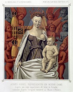 Agnes Sorel (1422-1450) (Lady of Beaute sur Marne) (Beaute-sur-Marne) representada em Notre Dame