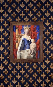A Virgem Enfermeira com um casaco de ermineiros retratado como Agnes Sorel - (depois da Virgem de Antuérpia, de Jean Fouquet, cerca de 1452-1455)