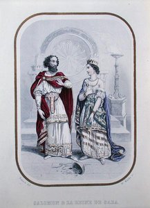 Rei Salomão e a Rainha de Sabá, ilustração do 