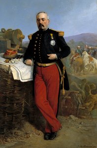 Achille Bazaine (1811-1888) marechal do Império em 1864: retrato de François Achille Bazaine (François-Achille) representando o comandante da força expedicionária francesa no México entre 1863 e 1867, Pintura de Jean Adolphe Beauce (1818-1875) 1867,