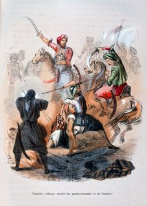 Ibrahim Pasha lutando contra os Wahabis, Arábia Saudita, 1811-1818 1847