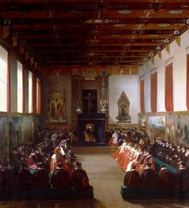 A Assembléia dos Notáveis em Rouen por Henrique IV em 1596 de Jean Alaux