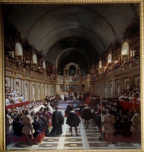 Os Estados Gerais de Paris 27 de Outubro de 1614 A assembleia realizou-se no Louvre, tendo sido presidida pelo rei Luís XIII com a sua mãe Marie de Medicis. Pintura de Jean Alaux (1786-1864), dit le Romain