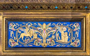 tabernáculo, ala esquerda: São Marcos e São Mateus.A. Chertier, ourives em Paris de Jean Alexandre Chertier