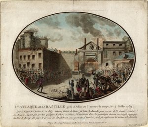 A invasão da Bastilha em 14 de julho de 1789, 1789 de Jean Alexis Cornu