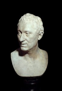 Busto em terracota do filósofo Denis Diderot (1713-1784) Escultura de Jean Antoine Houdon (1741-1828) 1771 Paris, Musee du Louvre de Jean Antoine Houdon