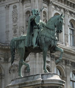 Estátua equestre do prevot dos comerciantes de Paris Etienne Marcel de Jean Antoine Marie Idrac