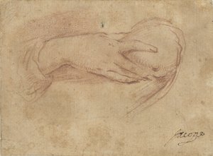 Mão num peito de Jean Antoine Watteau (rejected attribution)