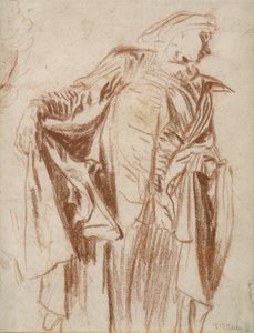 Ator em pé com a cabeça virada para a direita, c. 1719-1720 de Jean Antoine Watteau