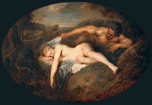 Ninfa e Sátiro Júpiter e Antíope de Jean Antoine Watteau
