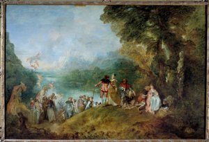 Peregrinação à Ilha de Cythera (Embarque para Cythera) de Jean Antoine Watteau